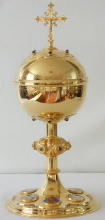 Antique solid silver gilt Ciborium